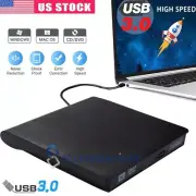 External Optical Drive High Speed USB 3.0 CD/DVD Player Reader For Laptop PC