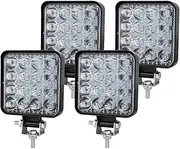 Led Light Bar 48W Led Bar Waterproof Square Spotlight Off Road LED Work Light 12V 24V Compatible with Car Truck 4X4 4WD Car SUV ATV (Color : 4pcs Mini 48W Spot)