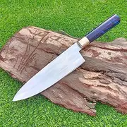 UNIQUE BLADES 12 Inches, Kitchen Chef Knife, Full Tang with Sheath' Chef's Knife, Handmade Gift Multi Used Santoku Boning Bread Knife Cleaver ETC, Razor Sharpe - Resin Handle Polish Stainless Steel