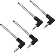 4PCS AM Antenna Mini FM Radio Antenna 3.5mm Male Telescopic Antenna for Mobile Cell Phone Portable Radio Stereo Receiver AVO Video Home Theater Receiver Bose Radio, Black