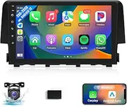 Leadfan Car Stereo Radio for Honda Civic 2016 2017 2018 2019 2020 2021 with Wireless CarPlay Android Auto, 9 Inch TouchScreen In-Dash GPS Navigation Bluetooth WIFI Units MirrorLink,SWC + Backup Camera