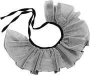PLAFOPE Renaissance Style Tulle Ruffled Fake Collar Mesh Clown Choker Renaissance Neck Ruff for Costumes and Outdoor Events