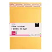 10.5x16 inches Kraft Bubble Mailer Self Seal Bubble Shipping Envelopes 100 Pa...
