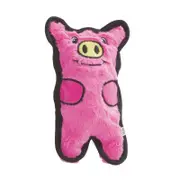 Invincibles Mini Puncture Proof Squeaker Pig - No Stuffing Dog Toy