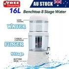16L Water Filter Dispenser Purifier Carbon Stone Benchtop 8 Stage Water Filter