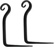 ibasenice 2pcs Heavy Duty Iron Hanging Hooks for Lanterns and Plants Wall Mounted Shaped Hangers for Indoor and Outdoor Use for Flower Pots and Wind Chimes