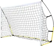 Portable Football Net Soccer Training Goal, Backyard Soccer Goal, Portable Pop-Up Soccer Nets, Post Trainer Netting Quick Setup Lightweight with Carry Bag Yellow & Black