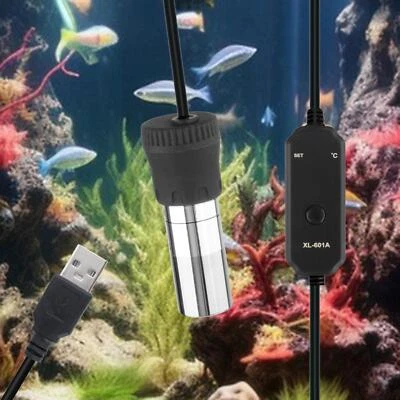 Small Fish Tank Heater with Accurate Mini Aquarium Heater Heating Rod USB