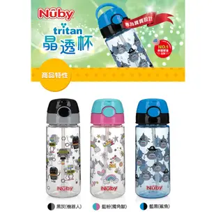 Nuby 晶透運動水杯532ml(細吸管配件組) 米菲寶貝【X10623】