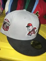 Cincinnati Reds Exclusive New Era 5950 Fitted Hat MLB 2 Tone Corduroy Size 7 1/2