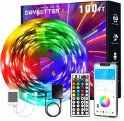 LED Strip Lights 100Ft, Smart Lighting with App Remote Control, RGB LED Lights