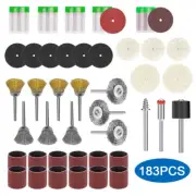 186pcs Rotary Tool Accessories Kit Grinding Sanding Polishing Set for Dremel