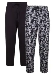 KAM KINGSIZE TWIN PACK COTTON PYJAMA/LOUNGE TROUSERS 2xl to 8xl