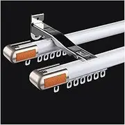 Heavy Duty Curtain Track, Ceiling Curtain Track Set, Aluminum Alloy Curtain Rails, for Window Shower Bedroom Hospital Room Divider (Color : A2-Side, Size : 400cm13.1ft4 *