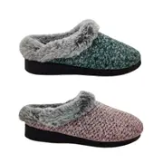 Panda Endy Ladies Slipper Boucle Fabric Upper Slip on Soft Memory Foam Insole