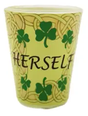 LIFFEY IRISH CERAMIC SHOT GALSS "HERSELF"