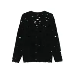 [R13] R13 Distressed Button-up Cardigan S BLACK