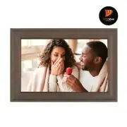 Polaroid 10" Wi-Fi Digital Photo Frame Espresso Brown Wood