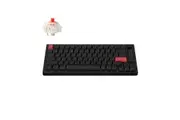 Keychron Q1 Max QMK/VIA Wireless RGB Custom Mechanical Carbon Black Keyboard Side Printed Keycaps - Red Switch [KBKCQ1MM1S]