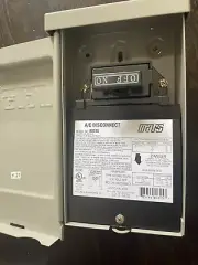 Mars 80315 60 Amp 240 Volt AC 1 Phase 10 HP AC Disconnect