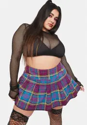 [Current Mood] Plus Azure Chase The High Pleated Skirt