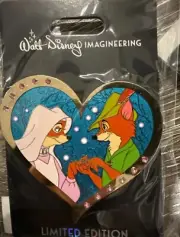 WDI MOG Valentine’s Gem Hearts Pin Disney Marian Robin Hood Fox Imagineer 2025