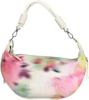 [Desigual] Printed Handbag with Zip Closure - Bags - White -Size One Size