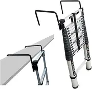 Loft Extension Ladder with Detachable Hooks, Aluminium Multipurpose Telescoping Ladder, Foldable Heavy Duty Telescopic Ladders (4.4m/14.4ft) Interesting