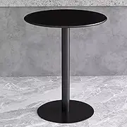 Round Side Table, Small Coffee Table End Table for Living Room, White Bar Table for Cocktail, Bistro Pub Table for Indoor Outdoor, Drink Counter Table, Small Table