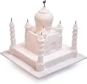Indian White Marble Taj Mahal Tajmahal Marble Replica Model 6" inch - India Agra Souvenir Collection Handmade Home Decor for Love India Miniature Building and Architecture Mughal Art Housewarming