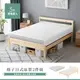 【H&D 東稻家居】松木魚骨格子銀離子床墊日式5尺雙人床墊床架2件組