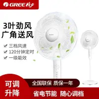 在飛比找Yahoo!奇摩拍賣優惠-GREE/格力電風扇搖頭落地扇立式家用一級定時3葉扇靜音大風