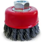 JOSCO 75mm 0.5mm Steel Twist Knot Wire Cup Brush