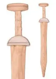 Medieval Wooden Sword Handmade Crusader Men LARP SCA Knight Armour Theater Shows