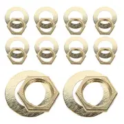 10sets Quartz Clock Mechanism Fittings with Nuts and Washers for DIY Wall