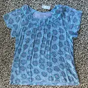 ann taylor LOFT lightweight 1/4 sleeve print shirt