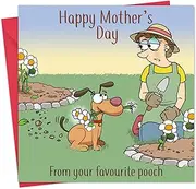 Twizler Funny Mothers Day Card from The Dog - Funny Mother Card from Dog - Funny Dog Mothers Day Card - Funny Card for Mothers Day - Funny Mothers Day Gifts from Dog - Funny Dog Mum Card