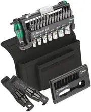Wera 05004172001 Unisex's 3 Square Head Socket Wrench Insert Set w/ bit Ratchet