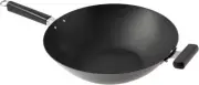 Professional Series 14-Inch Carbon Steel Excalibur Nonstick Wok with Phenolic Ha