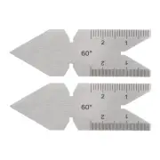 2pack Center Gauge 60 Degree Metric Thread Cutting Angle Gauge Stainless Steel
