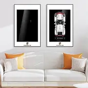 Joodyyoo Display Wall Board for Lego Technic Porsche 911 RSR 42096, Black Aluminum Alloy Frame, Lego Car Wall Mount, Gift Idea