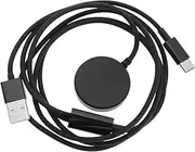 EMSea Wireless Charging 2 in 1 Charger 1.2M USB Type C Charging Cable Compatible with Galaxy Watch 6 5 Pro 5 4 3 Active 2 1 Gear Sport S3 Note 20 10 9 8 Black