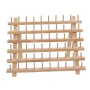 60 Spools Wooden Thread Rack Folding Thread Holder Thread Organizer Quilting