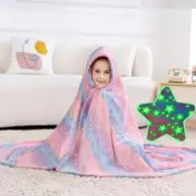 Kids Stars Throw Blanket Glow in The Dark, Kids 50"x60" Multicolor Glow Star
