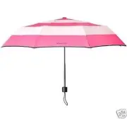 NWT Victoria's Secret PINK Stripe Compact Folding Umbrella Supermodel Women