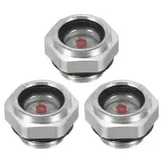 3 Pack Air Compressor Oil Sight Glass, M16x1.5 Male Thread with O-ring
