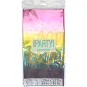 Rainbow Stars Happy Birthday Rectangle Foil Tablecloth