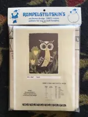 Rumpelstiltskin Owl Rug Wall Hanging Latch Hook Yarn Pattern 18x24” 953 Vintage