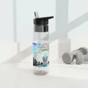 20 oz Tritan Sport Bottle - Taj Mahal - Sad Little Frenchie - French Bulldog