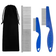 Flea Comb for Cats Dog Comb Lice Comb Metal Teeth Durable Tear Stain Dog Combs R